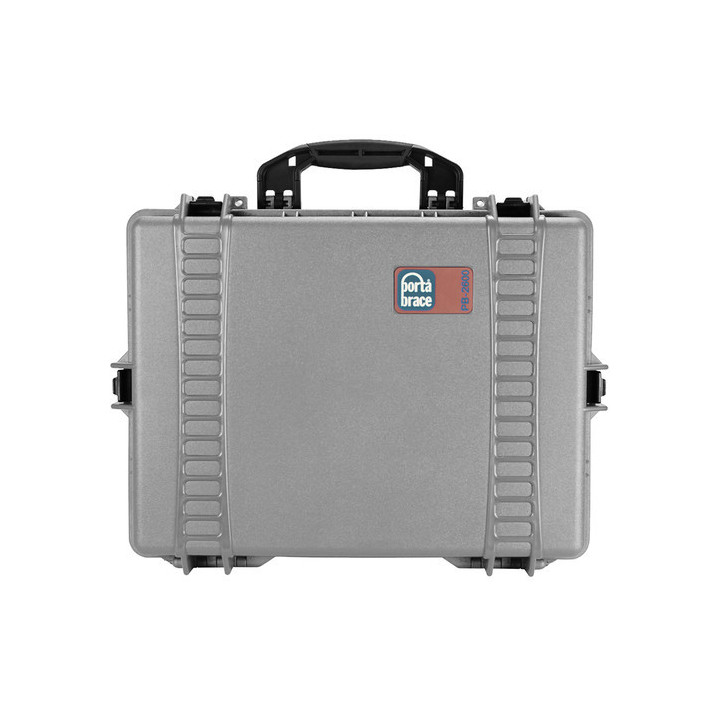Portabrace PB-2600FP - Hard Case, Foam Interior, Airtight, Medium, Platinum