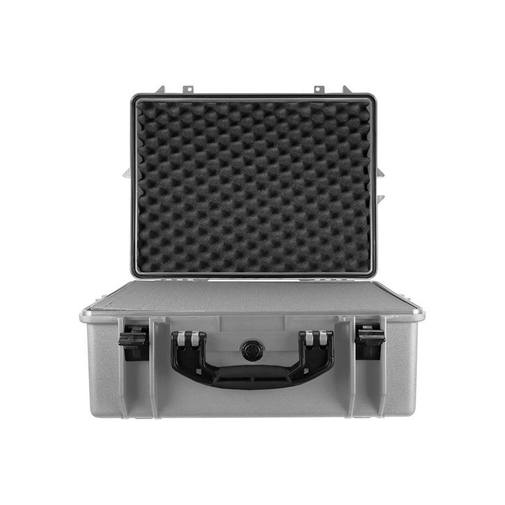 Portabrace PB-2600FP - Hard Case, Foam Interior, Airtight, Medium, Platinum