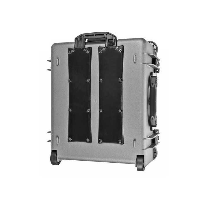 Portabrace PB-2750EP - Hard Case with Wheels, Airtight, Large, Platinum