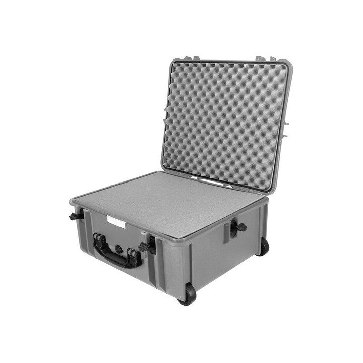 Portabrace PB-2750FP - Hard Case with Wheels, Foam Interior, Airtight, Large, Platinum