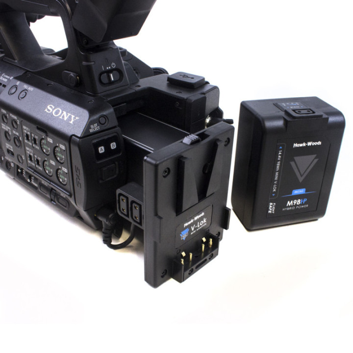 Hawkwoods VLM-Z28 - V-Lok mini Sony PXW-Z280/190 camera mount - 2x d-tap