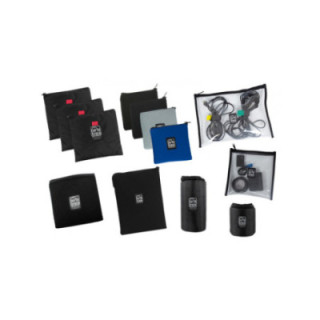 Portabrace POUCH-SPECIAL99 - 9 padded Veltex pouches, 2 large clear pouches, 2 lens cups