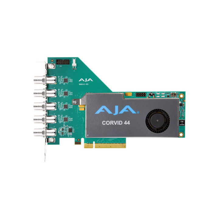 AJA CRV44-BNC-R0 - Full size BNC connectors, standard height PCIe bracket only