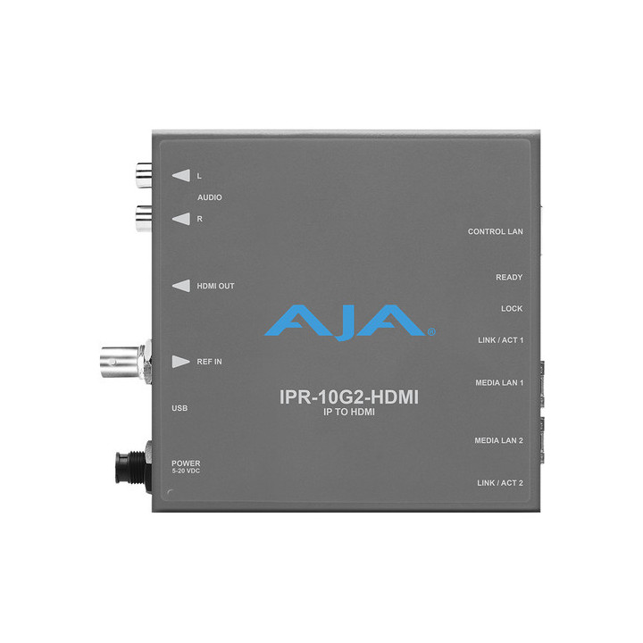 AJA IPR-10G2-HDMI - Single Channel SMPTE ST 2110 Video and Audio IP Decoder