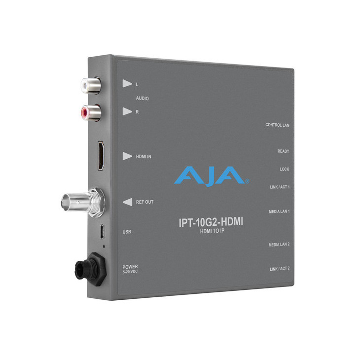 AJA IPT-10G2-HDMI - HDMI to SMPTE ST 2110 Video and Audio IP Encoder