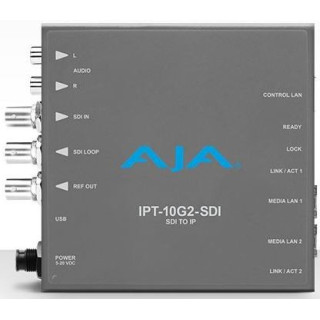 AJA IPT-10G2-SDI-R0 - 3G-SDI to SMPTE ST 2110 Video and Audio IP Encoder