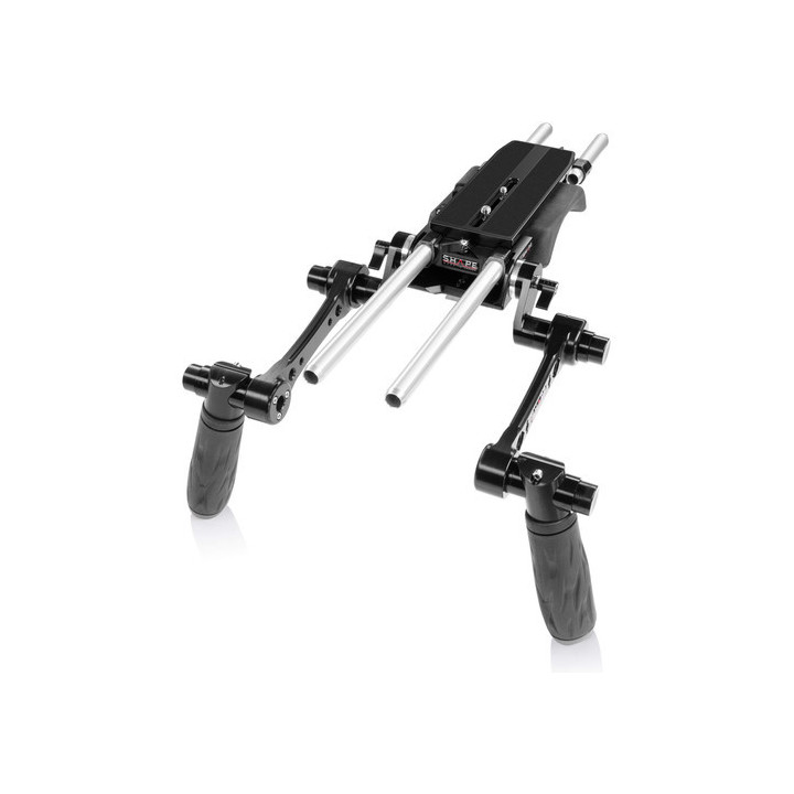 Shape BP25 - Compact REVOLT shoulder baseplate (BP20) with follow focus, HAND15 shadow and matte box kit