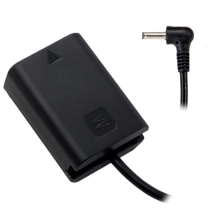 Tilta DB-SYFW-DCM13 - Sony NP-FW50 Dummy Battery to 3.5/1.35mm DC Male Cable