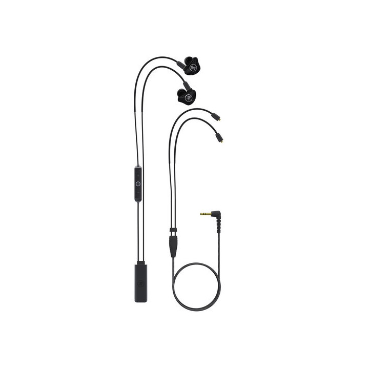 Mackie MP-120 BTA - Single Dynamic Driver In-Ear Headphones with Bluetooth Adapter Cable