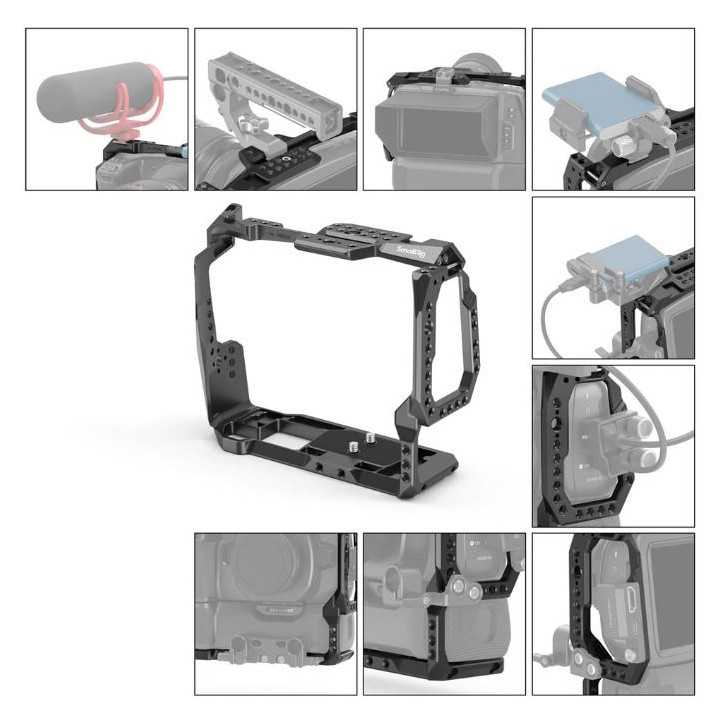 SmallRig 2765 - Camera Cage for BMPCC 4K & 6K with Battery Grip Attached