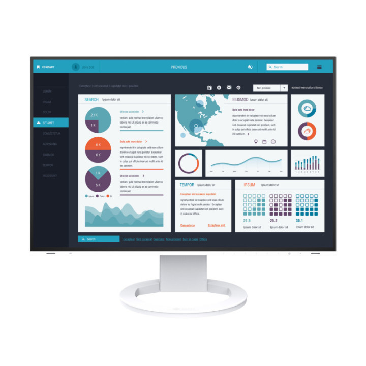 Eizo EV2495-Swiss Edition blanc - 24.1" High End IPS-LED Panel, White