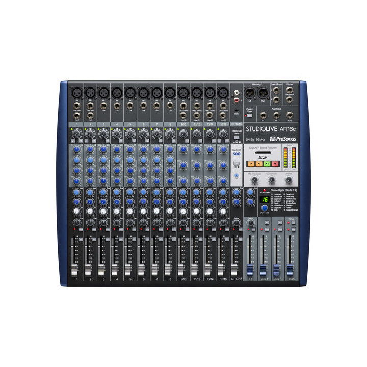 PreSonus SLMAR16C EU - StudioLive AR16c USB-C 18-Channel Hybrid Performance and Recording Mixer