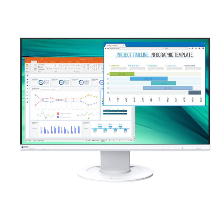 EIZO EV2460-Swiss Edition blanc - 23.8" IPS-LCD WIDESCREEN THIN EDGE, White