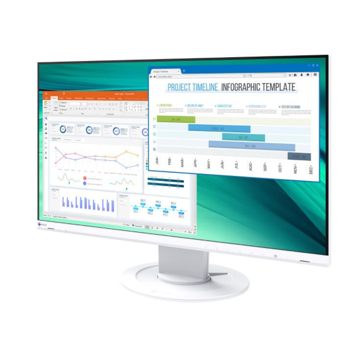 EIZO EV2460-Swiss Edition blanc - 23.8" IPS-LCD WIDESCREEN THIN EDGE, White