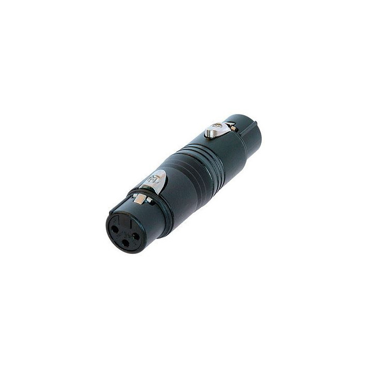Contrik NA3FF-B - 3 pole XLR female - 3 pole XLR female, black