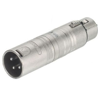 Contrik NA3FM-9DB - Adaptor XLR female to XLR male with attenuator -9dB