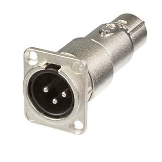 Contrik NA3MDF - XLR male-female feedthrough adapter for panel mount