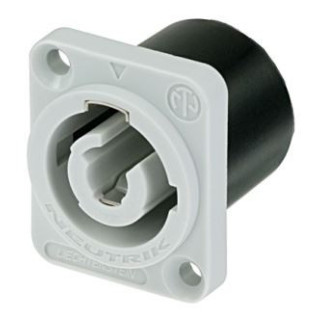 Contrik NAC3MPB-1-WOT - Chassis connector, power-out, 3/16 inches flat tab terminals, gray