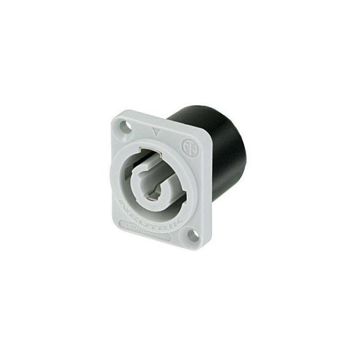 Contrik NAC3MPB-1-WOT - Chassis connector, power-out, 3/16 inches flat tab terminals, gray