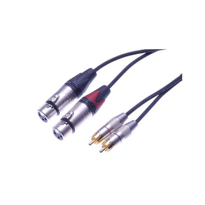 Contrik NAK0.5CF-BL - 0.5m Stereo cable Phono (RCA) to 2 x XLR female