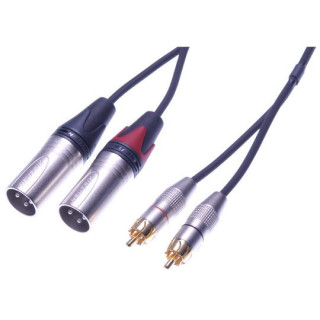 Contrik NAK1.5CM-BL - 1.5m Stereo Cable Phono (RCA) to 2 XLR male