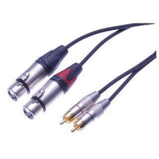 Contrik NAK6CF-BL - 6m Stereo cable Phono (RCA) to 2 x XLR female