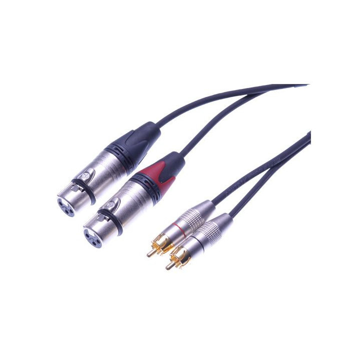 Contrik NAK6CF-BL - 6m Stereo cable Phono (RCA) to 2 x XLR female