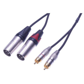 Contrik NAK6CM-BL - 6m Stereo Cable Phono (RCA) to 2 XLR male