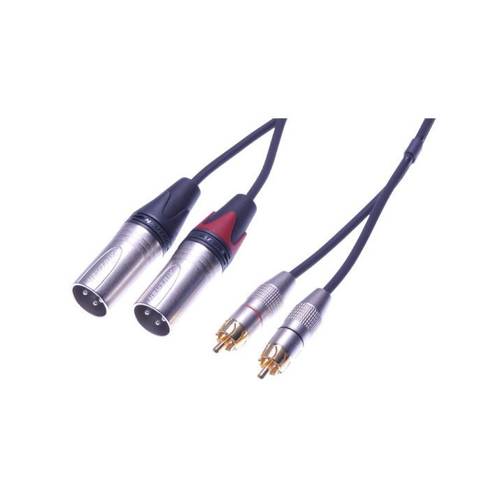 Contrik NAK6CM-BL - 6m Stereo Cable Phono (RCA) to 2 XLR male