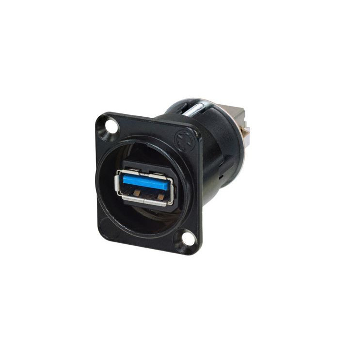 Contrik NAUSB3-B - USB Feed Through 3.0, Black