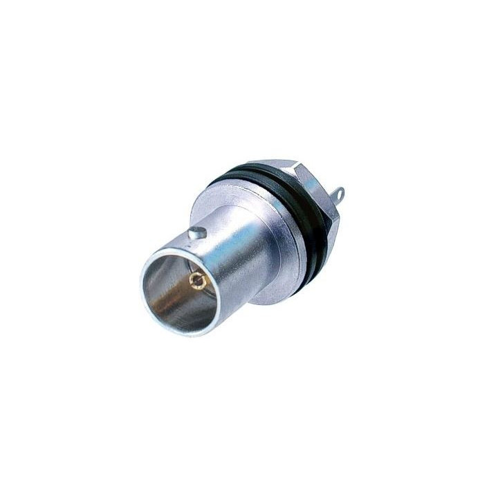 Contrik NBB75SI - Isolated BNC cable jack for panel mount, solder version