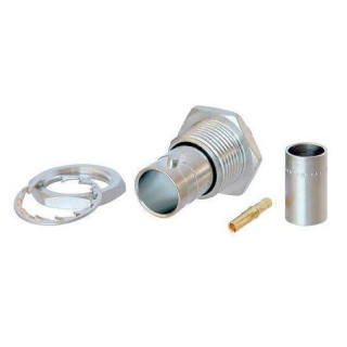 Contrik NBNB75ILP9 - BNC cable jack for panel mount, isolated