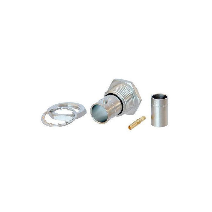 Contrik NBNB75ILP9 - BNC cable jack for panel mount, isolated