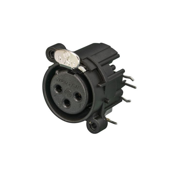Contrik NC3FAHR2 - 3 pole female XLR receptacle, grounding