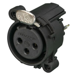 Contrik NC3FAV - 3 pole female XLR receptacle without ground / shell contact
