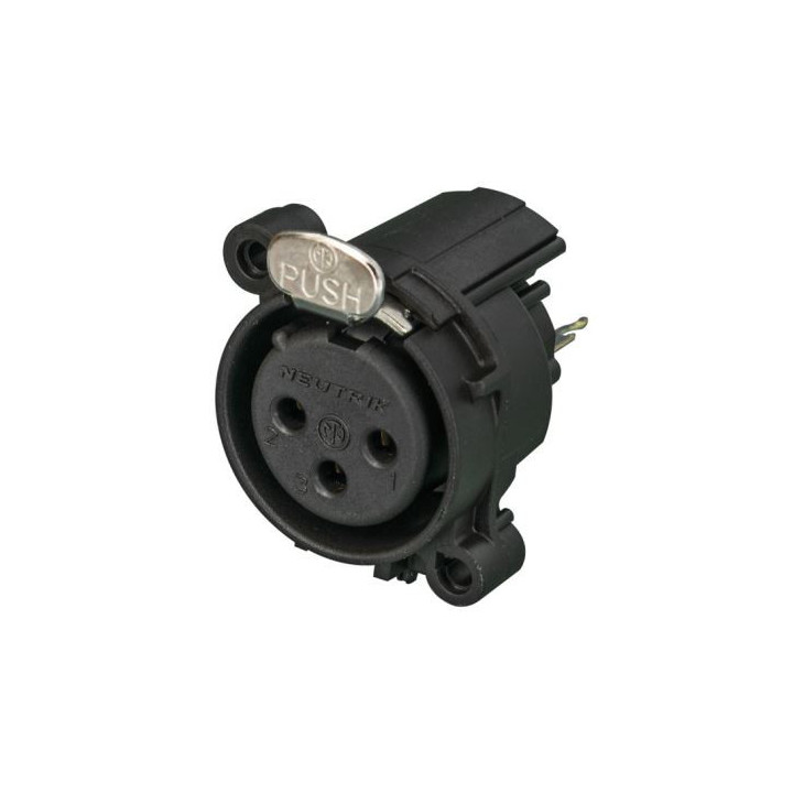 Contrik NC3FAV - 3 pole female XLR receptacle without ground / shell contact
