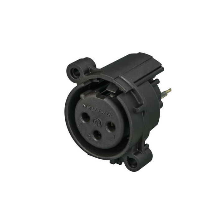 Contrik NC3FAV-0 - 3 pole female XLR receptacle without ground / shell contact
