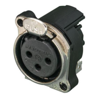 Contrik NC3FBH1-E - 3 pole female XLR receptacle