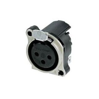 Contrik NC3FBH2-0 - 3 pole female XLR receptacle
