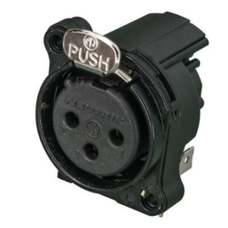 Contrik NC3FBH2-B - 3 pole female XLR receptacle