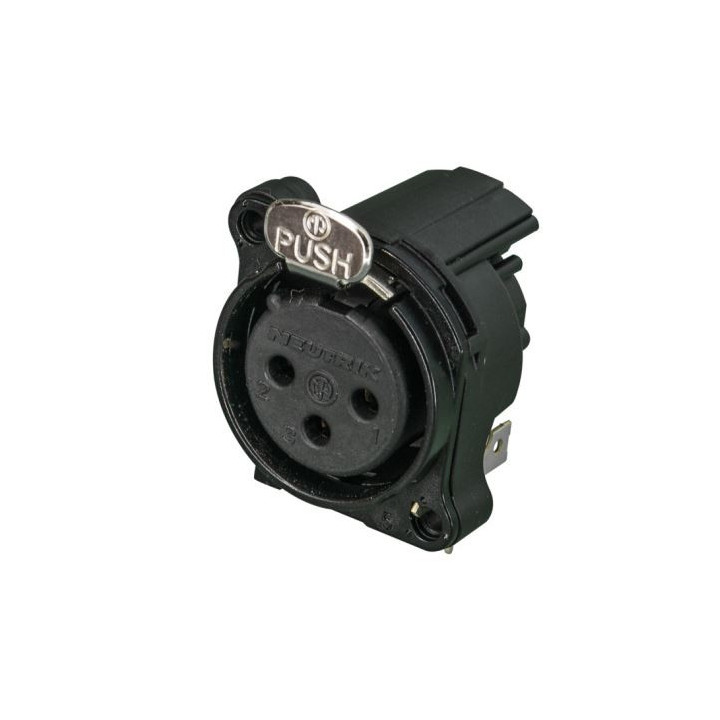 Contrik NC3FBH2-B - 3 pole female XLR receptacle
