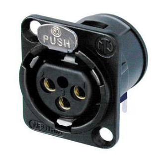 Contrik NC3FD-H-B - 3 pole female receptacle