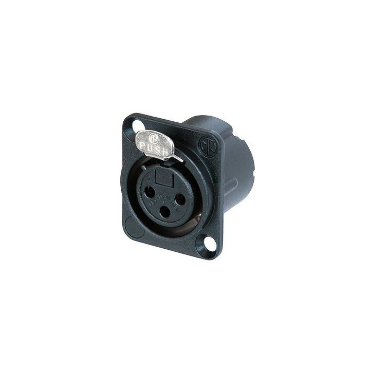 Contrik NC3FD-LX-B - 3 pole female receptacle