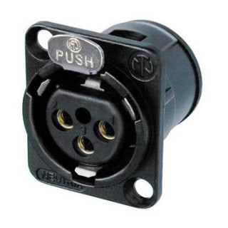 Contrik NC3FD-V-B - 3 pole female receptacle