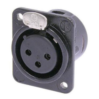 Contrik NC3FDM3-L-B-1 - 3 pole female receptacle