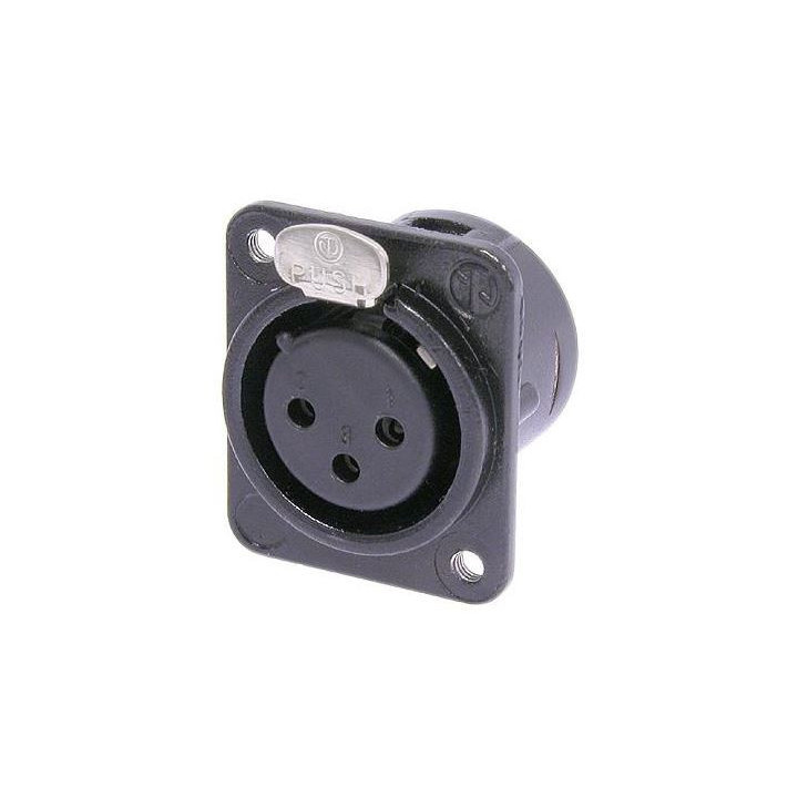 Contrik NC3FDM3-L-B-1 - 3 pole female receptacle