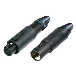 Contrik NC3FM-C-B - 3 pole unisex XLR cable connector, black