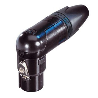 Contrik NC3FRX-B - 3 pole right angle female cable connector