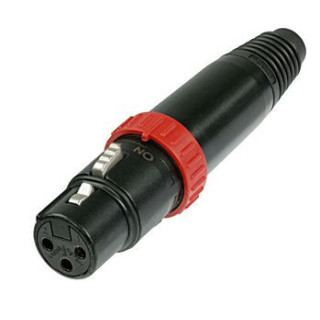 Contrik NC3FXS-B - 3 pole female cable connector, black