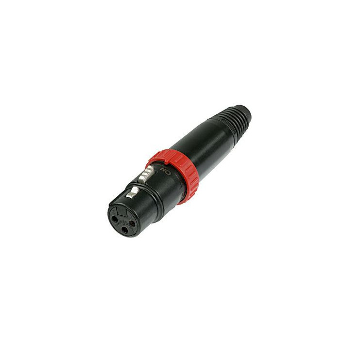 Contrik NC3FXS-B - 3 pole female cable connector, black